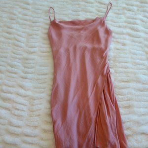 Naked Zebra Silk Pink Mini Dress